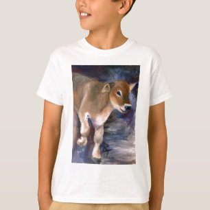 Den bruna schweiziska kalven lurar tshirten t shirt