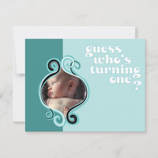 Den bruna Swirly ramen beklär Inbjudningar (Framsida)