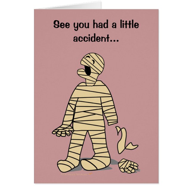 Den brutna roliga mamman räcker den bättre hälsningskort (Framsidan)