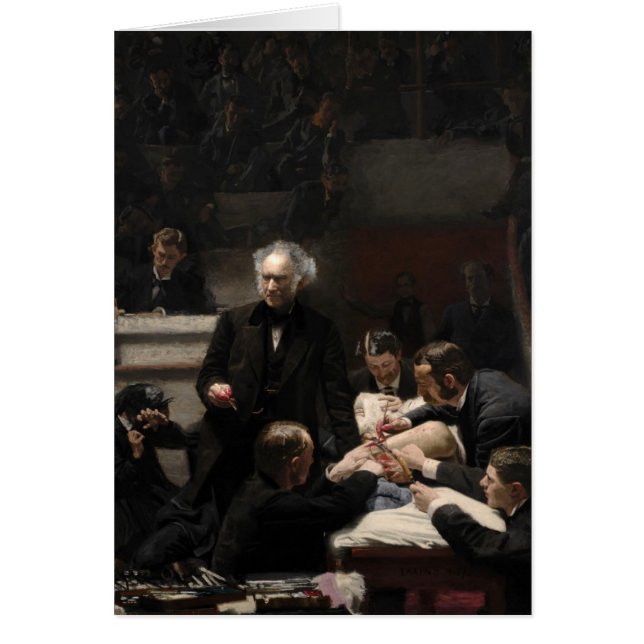 Den brutto- kliniken av Thomas Eakins Hälsningskort (Framsidan)