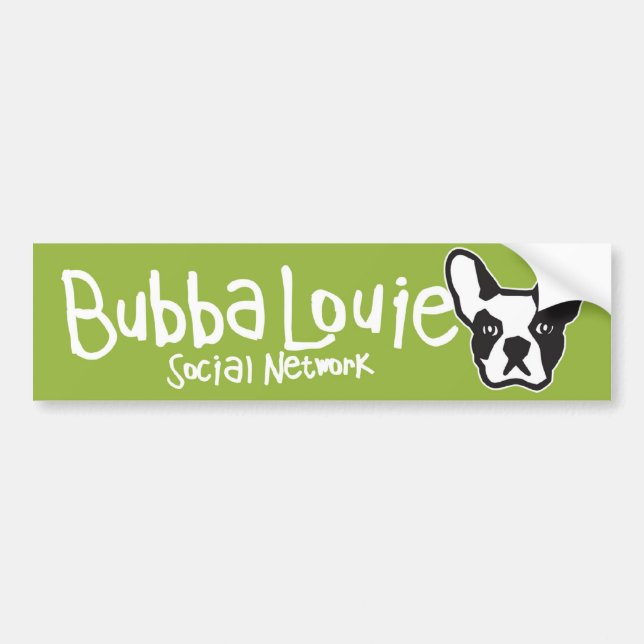 Den Bubba Louie social knyter kontakt bildekalet Bildekal (Framsidan)