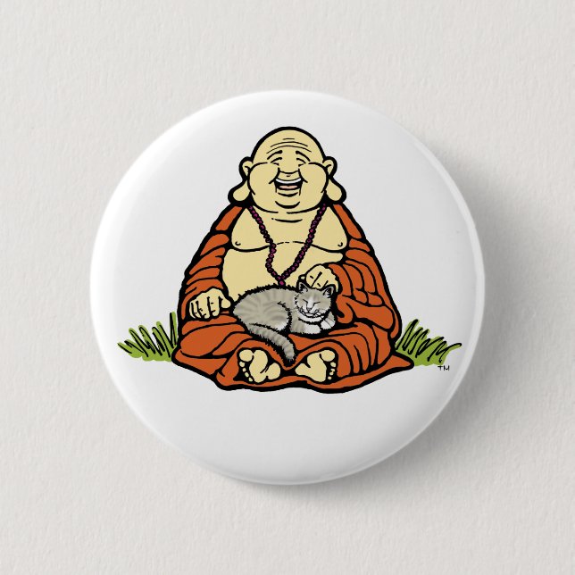 Den Buddha katten knäppas Knapp (Framsida)