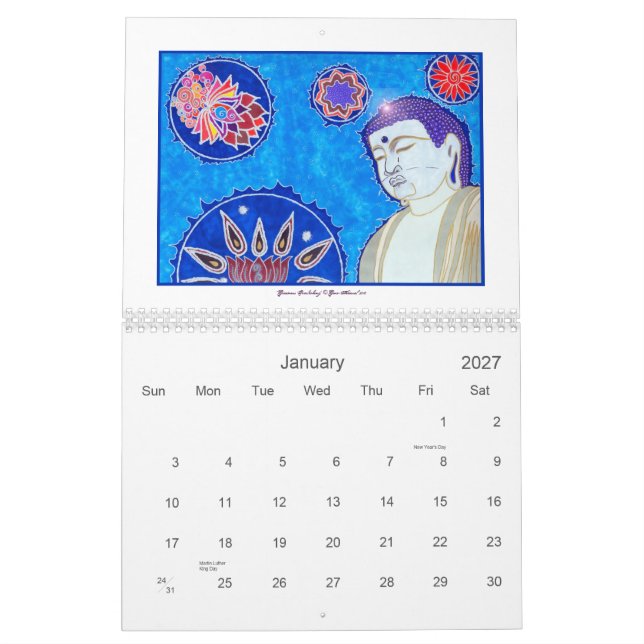 Den Buddhas 2011 kalendern Kalender (Jan 2027)