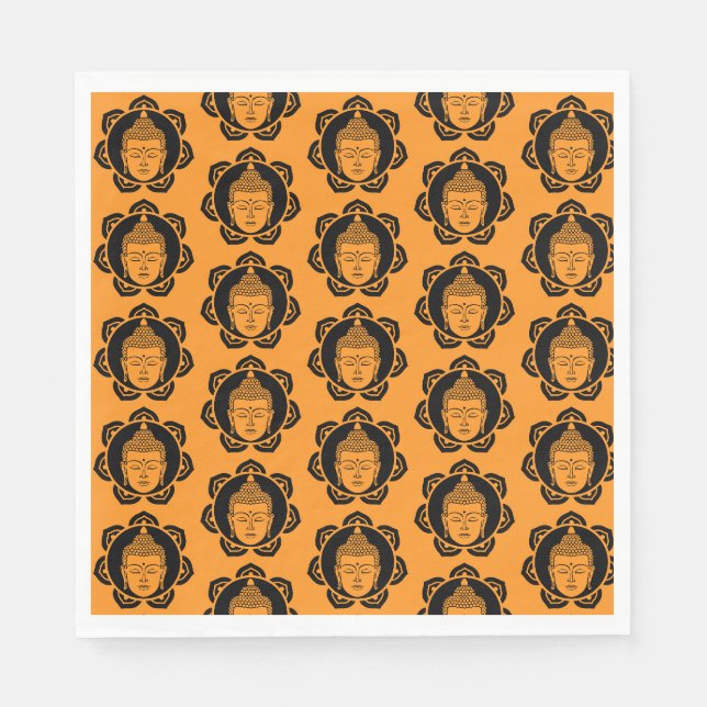 Den buddistiska meditationsdekretet Art Decor Pappersservett (Framsidan)