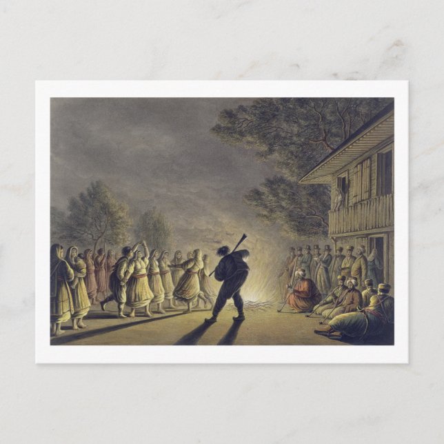 Den bulgariska böndernas dans, pub. från Willi Vykort (Framsida)