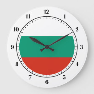 Den bulgariska flagga tar tid på stor klocka