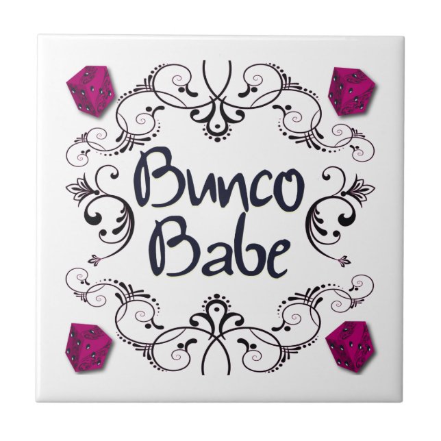 Den Bunco baben med virvlar runt Kakelplatta (Framsidan)