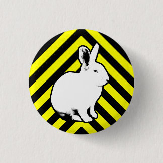 Den BunnyLuv svarten, gult och kaninen knäppas Knapp