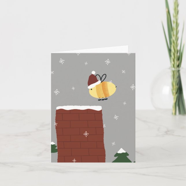 Den busiga jultomtbian helgkort (Framsida)