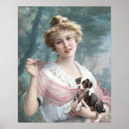 Den busiga valpen av Emile Vernon Poster