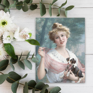 Den busiga valpen av Emile Vernon Vykort