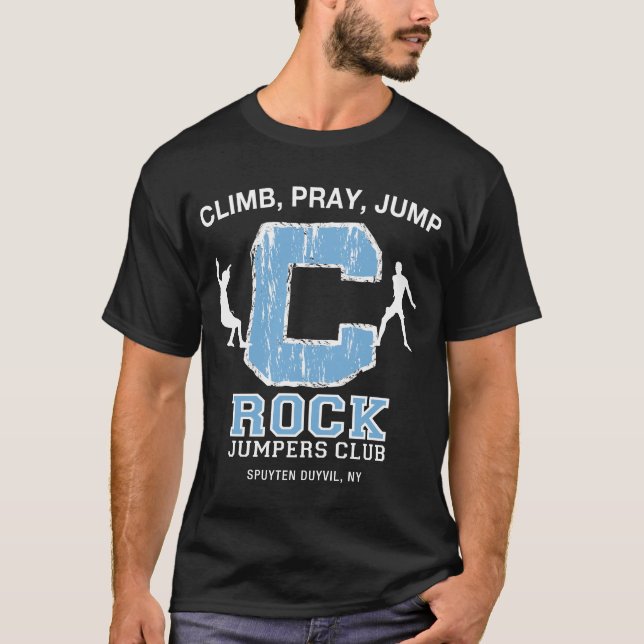 "Den c-" Stenklättringen, ber, hoppar T-shirt (Framsida)