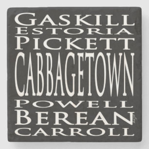 Den Cabbagetown Atlanta gatan undertecknar, Underlägg Sten