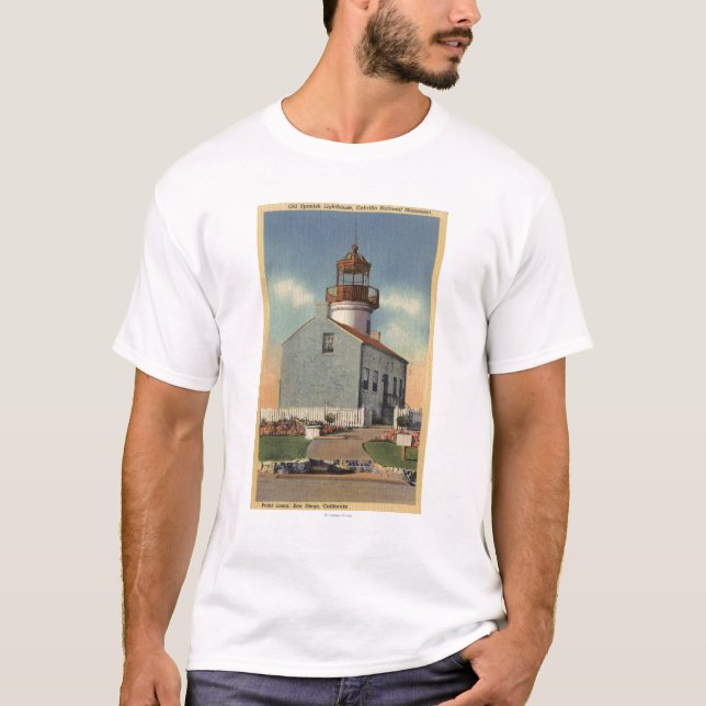 Den Cabrillo medborgaremonumentet, pekar Tee Shirt (Framsida)