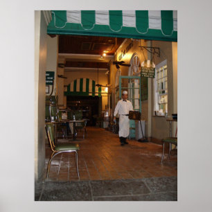 Den Cafe Du Monde New Orleans sidan går Cafekaffe Poster