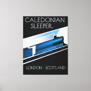 Den Caledonian sleeperen London Skottland reser Canvastryck