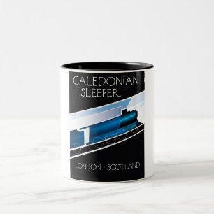 Den Caledonian sleeperen London Skottland reser Två-Tonad Mugg