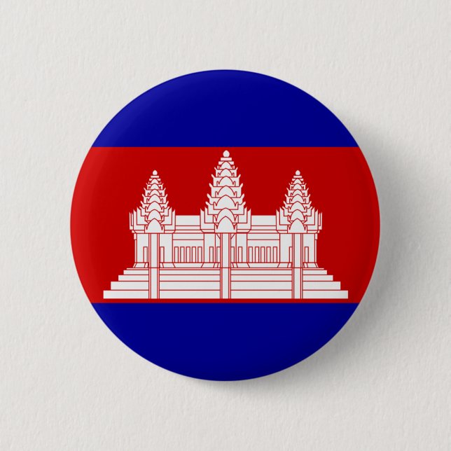 Den Cambodja flagga knäppas Knapp (Framsida)