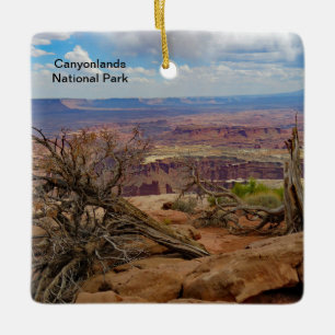 Den Canyonlands nationalparken kvadrerar den Julgransprydnad Keramik