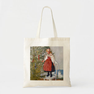 Den Carl Larsson julgrantotot hänger lös Tygkasse