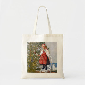 Den Carl Larsson julgrantotot hänger lös Tygkasse