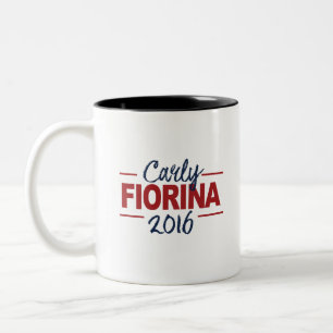 Den Carly Fiorina 2016 kampanjen undertecknar Två-Tonad Mugg