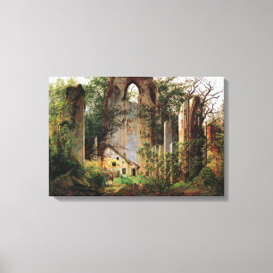 Den Caspar David Friedrich kloster fördärvar Canvastryck