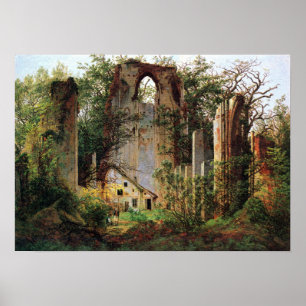 Den Caspar David Friedrich kloster fördärvar Poster