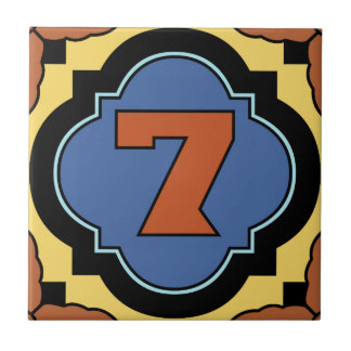 Den Catalina ön numrerar adressen belägger med Kakelplatta