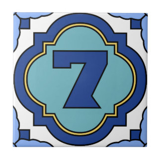 Den Catalina ön numrerar adressen belägger med Kakelplatta