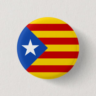 Den Catalonia Estrellada flagga knäppas Knapp