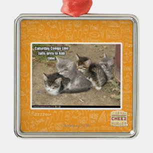 Den Caturday congaen fodrar Julgransprydnad Metall