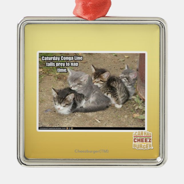 Den Caturday congaen fodrar Julgransprydnad Metall (Framsidan)