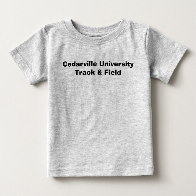 Den Cedarville universiteten spårar & sätter in T Shirt (Framsida)