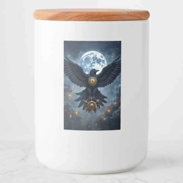 Den Celestiala Kråkan.  Mat Etikett (Framsida)