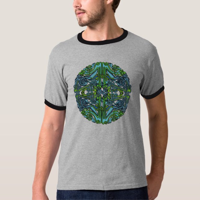 Den Celtic hunden cirklar T Shirt (Framsida)