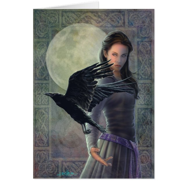 Den Celtic raven.en Hälsningskort (Framsidan)