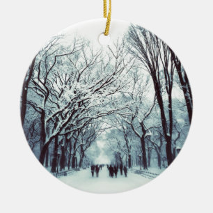 Den Central Park mallen i vinter Julgransprydnad Keramik