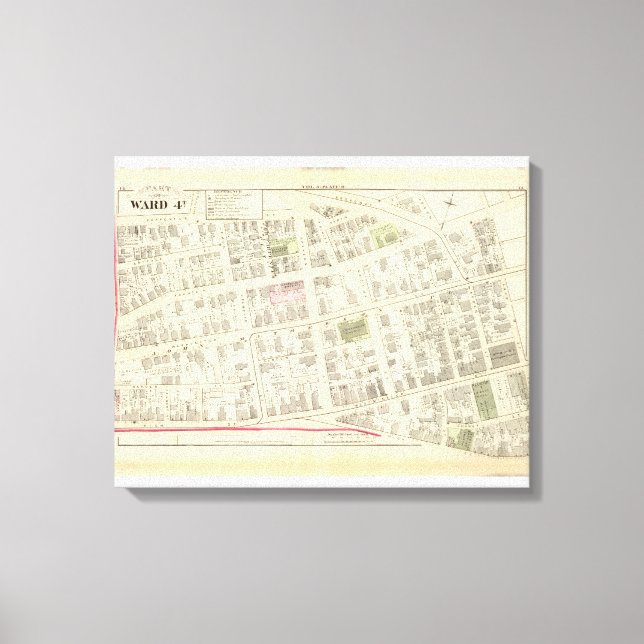 Den centrala baptistkyrkan Sankt Peters Atlas Kart Canvastryck (Framsida)
