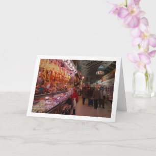 Den centrala marknaden i Valencia, España Kort