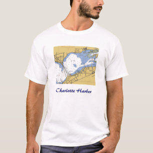 Den Charlotte hamnen, nautiska Florida kartlägger T-shirt