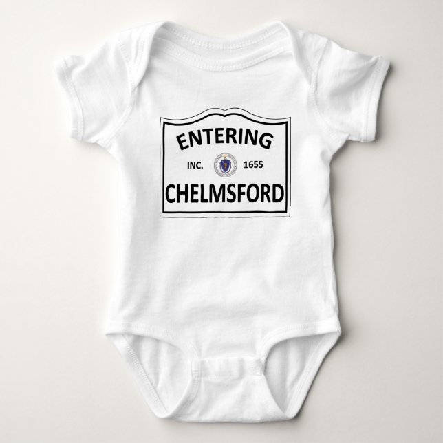 Den CHELMSFORD MASSACHUSETTS hemstaden samlas T-shirt (Framsida)