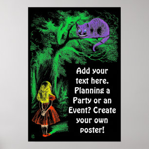 "Den Cheshire katten" från "Alice i underland ", Poster