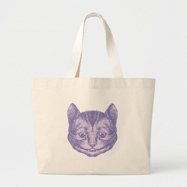 Den Cheshire katten Inked lavendel Jumbo Tygkasse (Framsidan)