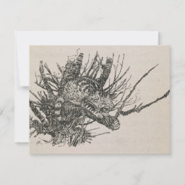 Den Chesirekatten i ett träd Arthur Rackham Anteckningskort