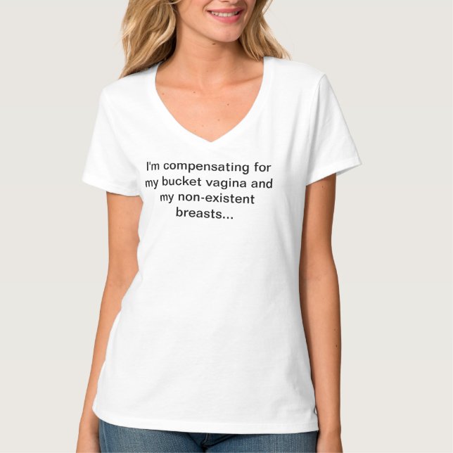 Den chested lägenheten ösregnar tee shirt (Framsida)
