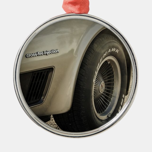 Den Chevrolet Corvette samlare rullar upplaga 1982 Julgransprydnad Metall (Framsidan)