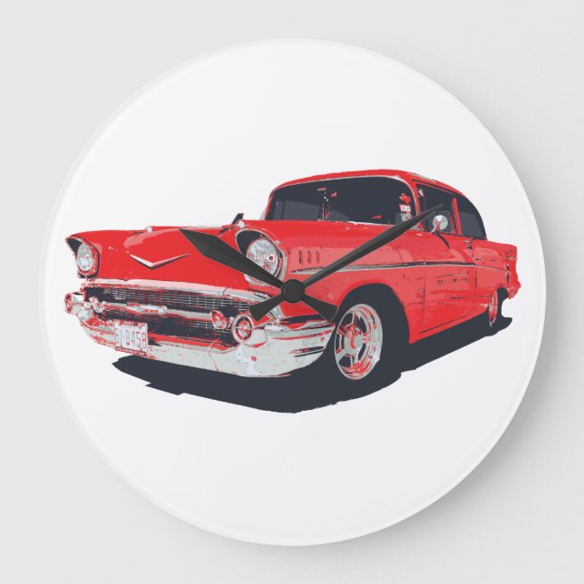 Den Chevy Bel Air vektorillustrationen tar tid på Stor Klocka (Framsida)