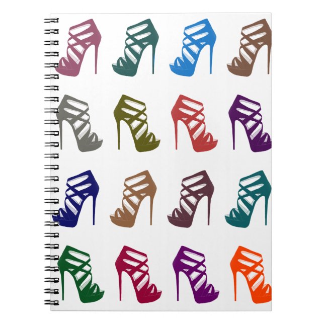 Den chic Glam färgrika högklackar skor den Anteckningsbok (Framsidan)