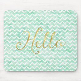 Den chic Mintvattenfärgsparren görar randig guld- Musmatta